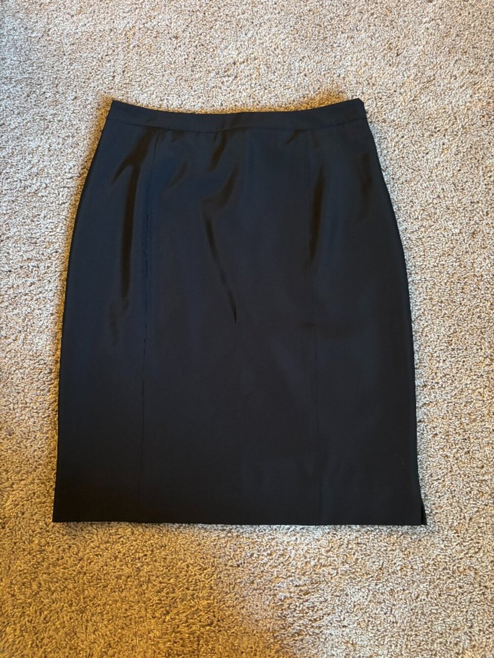 Peace of Cloth Skirt Womens 8 Black Lined Minimalist Quiet Luxe Made in NYC